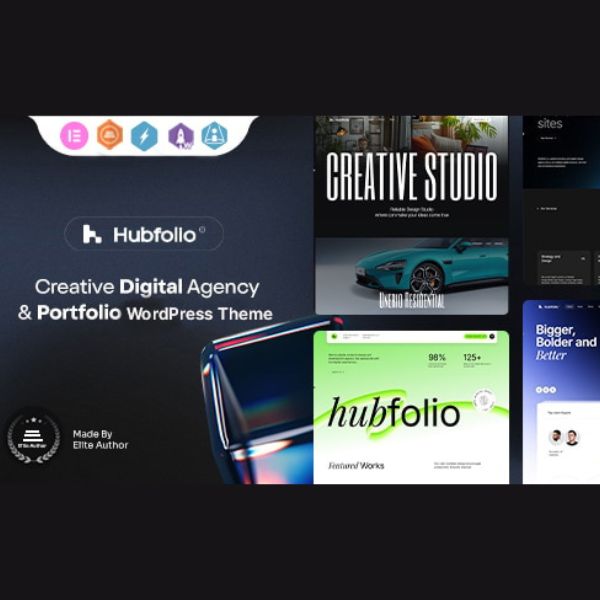 Hubfolio - Creative Portfolio & Digital Agency WordPress Elementor Theme