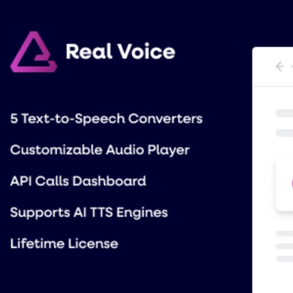 Real Voice - AI Text to Speech Plugin for WordPress