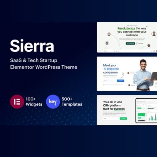 Sierra - SaaS & Tech Startup Elementor WordPress Theme