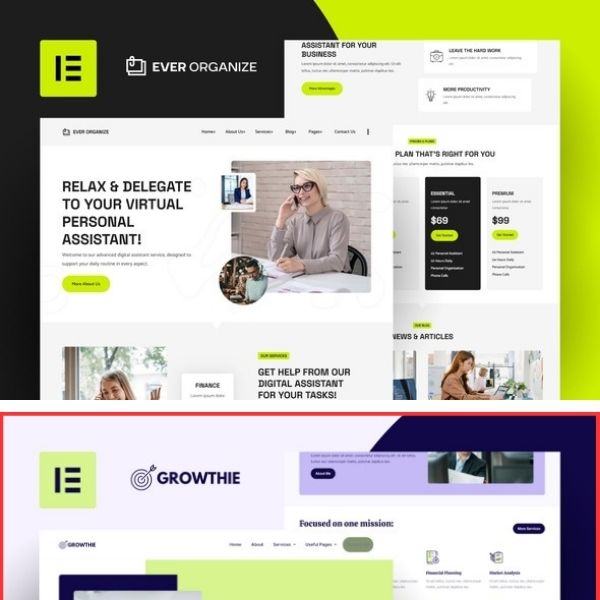 Ever Organize - Personal Assistant Elementor Pro Template Kit