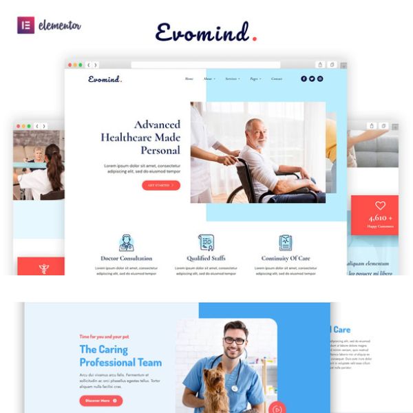 Evomind - Home Healthcare Services Elementor Template Kit