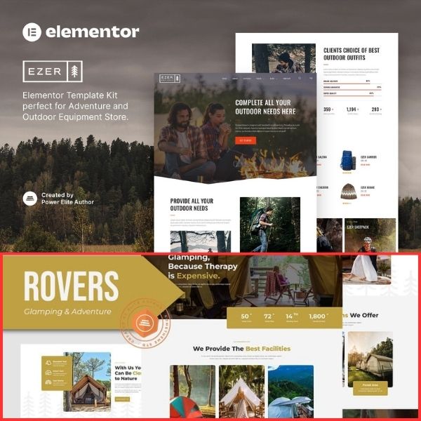 Ezer – Outdoor & Adventure Equipment Store Elementor Template Kit